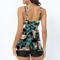 thumbnail image 5 of NIEWTR Tankini Maillot de Bain pour Femmes Short Garçon Léopard Imprimé Hauts Ensemble Tankini Deux Pièces Maillots de Bain Conservateurs Robe de Bain (Vert, m), 5 of 5