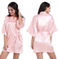 thumbnail image 4 of Dengjunhu Women Satin Robes Sexy Silky Bathrobe Lace V-Neck Bridesmaid Bride Party Robe Soft Sleepwear, 4 of 6