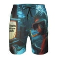 thumbnail image 3 of Logiee Underwater Office Diver Print Mens Swim Trunks Quick Dry Board Shorts,Breathable Hawaii Beach Shorts Swimwear Bathing Suits-Medium, 3 of 6