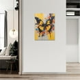 thumbnail image 3 of Yellow Butterfly Decor Wall Art Farmhouse Pictures Wall Decor Gift Canvas Painting Prints Modern Artwork Home Decorations Framed for Bathroom Kitchen Bedroom Living Room 12"x16", 3 of 6