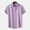 Purple, variant on Vivianyo HD Men's Casual Solid Short Sleeve Hawaii Button Down Shirt Men Casual Solid Turndown Short Sleeve Button Closure Shirt Hawaii Blouse