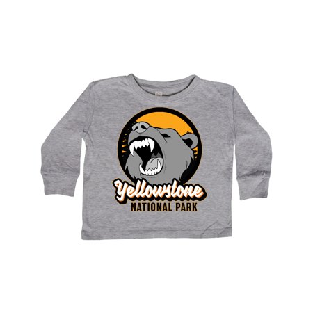 

Inktastic Yellowstone Growling Bear Gift Toddler Boy or Toddler Girl Long Sleeve T-Shirt