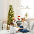 thumbnail image 3 of Costway 6FT Pre-Lit Hinged Artificial Christmas Tree w/ 648 Tips & 270 Multicolor Lights, 3 of 10