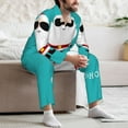 thumbnail image 6 of KLL Cute Santa Claus Sleepwear Mens Flannel Pajamas,Long Cotton Pj Set, 6 of 7