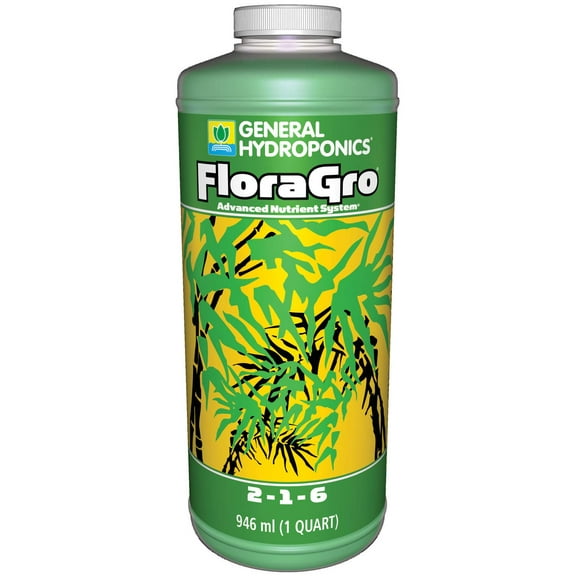 General Hydroponics Floragro Plant Nutrients 1 Qt.