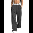 thumbnail image 2 of Pantalones Anchos de Cintura Alta para Mujer, para y Otoño. Pantalones Informales de Trabajo y Negocios. Negro S, 2 of 9