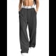 thumbnail image 2 of Pantalones Anchos de Cintura Alta para Mujer, para y Otoño. Pantalones Informales de Trabajo y Negocios. Negro M, 2 of 9
