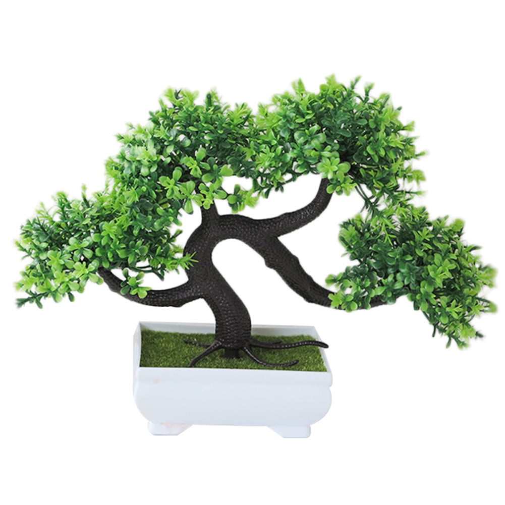 Artificial Plants Bonsai Green Small Tree Fake Tree Flower Potted Home Garden 