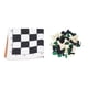thumbnail image 1 of Juego de ajedrez internacional con piezas de plástico blanco y negro, tablero de cuero sintético para juegos de mesa., 1 of 14