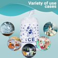 thumbnail image 2 of Pack of 1000 Ice Bags with Twist Ties 11 x 20. Printed Bags Ice Bags with Write on Block 11x20. Capacity 8 lbs. Food Grade Safe Plastic Ice Bags. Cool Penguin Design., 2 of 5