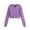 Purple, variant on Hoddies Pink Cropped Hooded Long Sleeve Soft Sweatshirts Top Winter Clothes Little Girl Clothes 11-12 Years