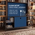thumbnail image 5 of Industrial TV Stand for TVs up to 65" with Power Outlets& LED Light, Entertainment Center Media Console Table, Black, 5 of 9