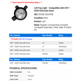 thumbnail image 2 of Left Fog Light - Compatible with 2017 - 2020 Chevy Sonic 2018 2019, 2 of 2