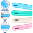 thumbnail image 2 of 4 Pack Toothbrush Cases Travel Holder Portable Container Case Plastic Carrier Cover for Traveling, Bathroom, School, Home, Camping, 2 of 3
