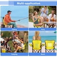 thumbnail image 5 of 2 PCS Folding Camping Chair with Cupholder and Carry Bag Regular Size Colorful Breathable Portable Lightweight Lawn Chair with Side Pocket for Fishing Hiking Beach Outdoor Activity, 5 of 6