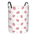 thumbnail image 2 of Daiia Hand Drawn Strawberry Round Laundry Basket with Handles Thickened Waterproof Circular hamper,Dirty Clothes Storage Basket for Bedroom,Bathroom,College Dorm-Medium, 2 of 8