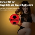 thumbnail image 5 of Light Up Soccer Ball - Official Size 5 - Extra Pump and Batteries - Glow in The Dark Indoor or Outdoor Soccer Balls with 2 Bright Waterproof LEDs for Teen Boys,Girls, 5 of 7