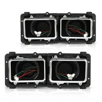 Pair Headlight Housing Bases Left&Right Fit For 1989-2003 Freightliner FLD 112 120