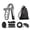 Silvery, variant on 4-Hole Mechanical Grip Strength Trainer Set – Adjustable Counting Grip Strength Trainer for Men and Women, Wrist and Finger Strength Training Set