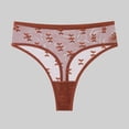 thumbnail image 2 of Gubotare Culottes Taille Haute pour Femmes Culottes pour Femmes Culottes Échancrées pour Femmes Bikini Mignon Extensible Culottes Respirantes pour Dames (Rouge Brique,L), 2 of 3