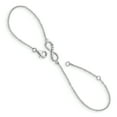 thumbnail image 1 of Bracelet en Argent Sterling 925 Rhodié avec Zircon Cubique Infini avec Extension de 1 Pouce, 1 of 1