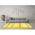 thumbnail image 3 of Ahgly Company Indoor Square Solid Yellow Modern Area Rugs, 7' Square, 3 of 4