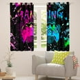 thumbnail image 6 of Erosebridal Gaming Blackout Curtains Gamer Curtains & Drapes for Gamer Living Room Decor,Video Game Console Gaming Window Curtains Black Pink Blue Tie Dye Window Treatments, 6 of 6