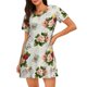 thumbnail image 1 of Balery Vintage Bike Flower Butterfly Camisón de manga corta con cuello redondo para mujer, cómodo y elegante., 1 of 6