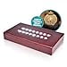 thumbnail image 3 of ASENTE 16 LED Light Base for Glass Art - Illuminated Rectangle Display Pedestal - Lighted Stand For 3D Crystal and Glass Sculptures - Adapter Plug Powered - 6.50 Inch Lighted Mirror Box (Cherry Wood), 3 of 4