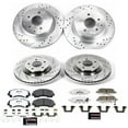 thumbnail image 3 of PowerStop Front and Rear Z26 Street Warrior Carbon-Fiber Ceramic Brake Pad and Drilled and Slotted Rotor Kit Fits: INFINITI NISSAN Select Models K7584-26, 3 of 9
