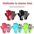 thumbnail image 4 of Guantes de ciclismo Toystoory de media pantalla táctil multicolor para trotar y ciclismo, 4 of 6