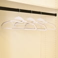thumbnail image 4 of Mainstays Plastic Hangers, Easy Slip Clothing Hangers, Non-Slip 10 Count, Adult, Arctic White/Grey Pumice, 4 of 6