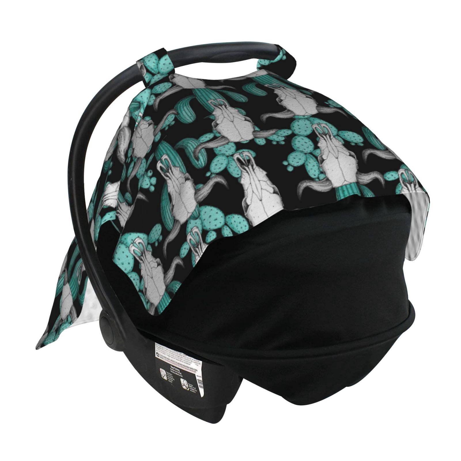 Car Seat Cover Baby - Buffalo Skull cactus western Breathable Infant Car Seat Cover for Baby Carseat, Lightweight Comfort Baby Essentials Must Haves Newborn Stuff for Girl Boy