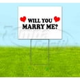 thumbnail image 1 of Will You Marry Me (18"" X 24"") Yard Sign, Includes Metal Step Stake, 1 of 4