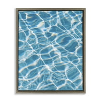 Stupell Industries Ocean Water Ripples Abstract Painting Brown Floater Framed Canvas Art Print Wall Art, 25 x 31