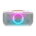 thumbnail image 2 of JBL PartyBox On-The-Go 2 - Portable party speaker with one wireless digital mic, handle and a shoulder strap, Dynamic lightshow, Up to 15 hours playtime, Splash proof & Auracast™ (White), 2 of 14
