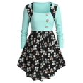 thumbnail image 1 of Además de la impresión floral Tamaño Botones 2fer Peplum camiseta Rosegal Suéteres Cárdigans, 1 of 5