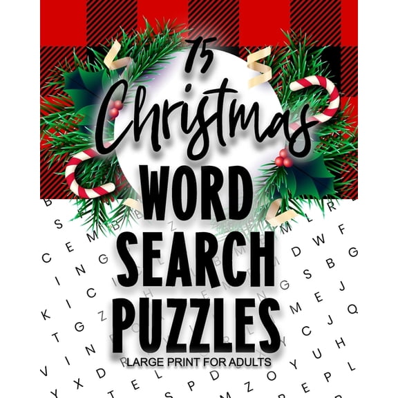 75 Christmas Word Search Puzzles Large Print for Adults, (Paperback)
