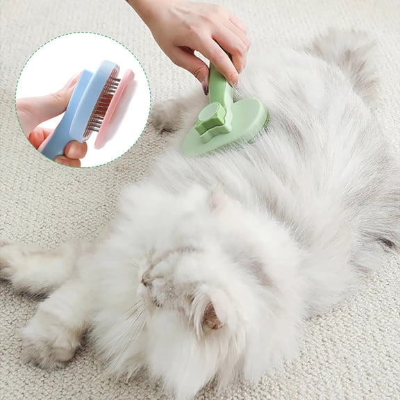 Dog Brush Shedding Stainless Steel Green 1 Pc Undercoat BrushforDogs Pet Removal BrushforSmall Breeds