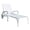 White, variant on HOMEFUN 75.4 in. L Antique Bronze Aluminum Outdoor Chaise Lounge Reclining Chair with Adjustable Wheels