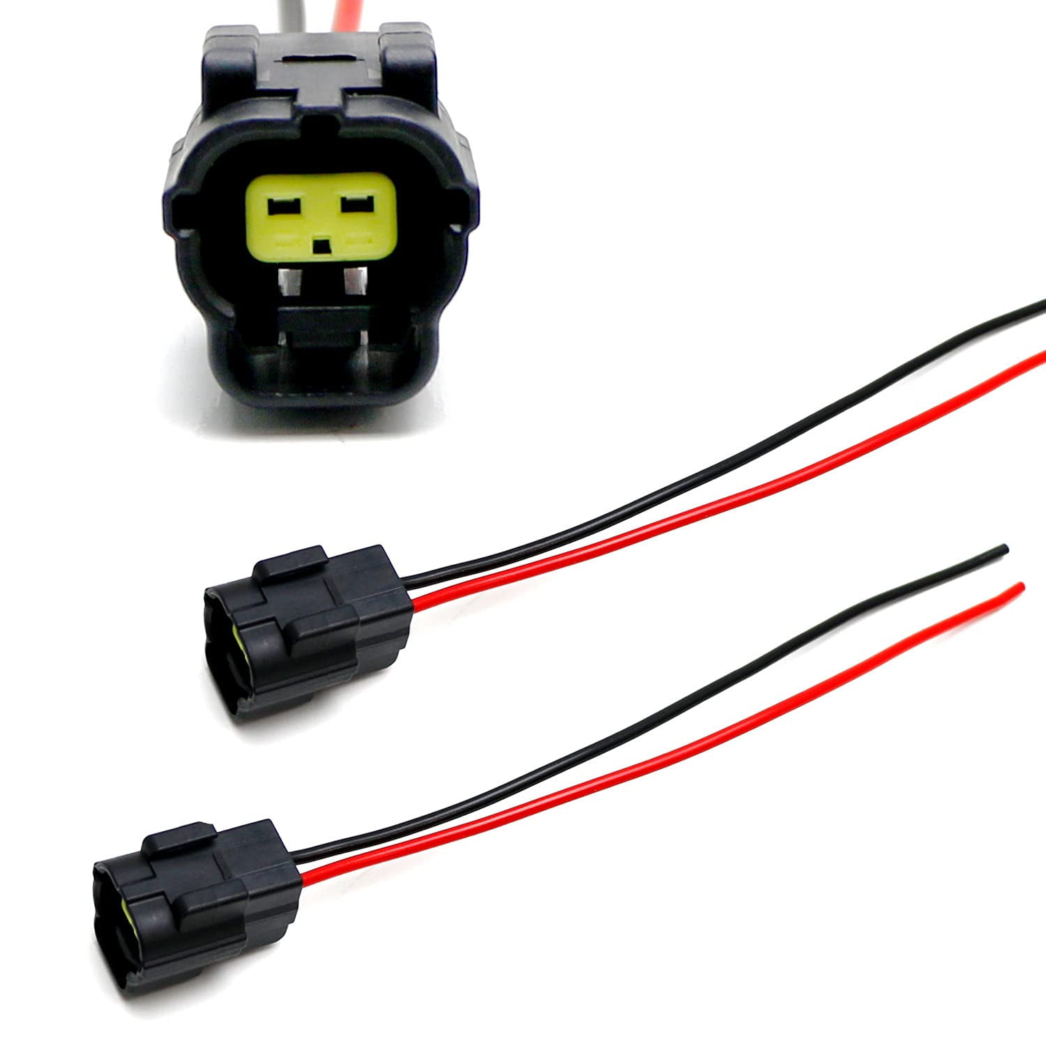 iJDMTOY Pair (Black) 2Pin Female ECT Coolant Temperature Sensor