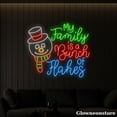thumbnail image 3 of Glowneon My Family Is A Bunch Of Flakes Neon Sign, Snowman LED Lights, Christmas Quotes LED Sign, 3 of 5