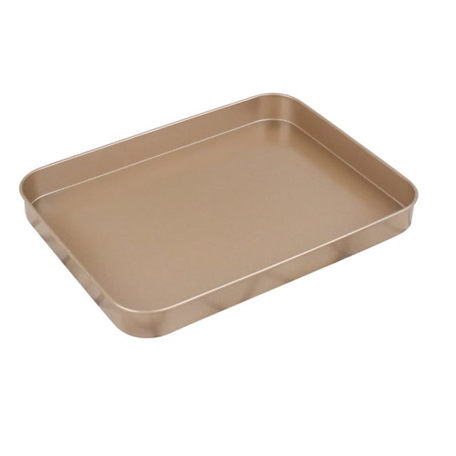 Rectangle Non-stick Baking Tray Carbon Steel Kitchen Cake Bread Biscuit Baking Pan Tool brown