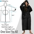 thumbnail image 6 of REDESS Women and Men Plus Wearable Blanket Hoodie Sweatshirt With Zipper-Black, 6 of 7