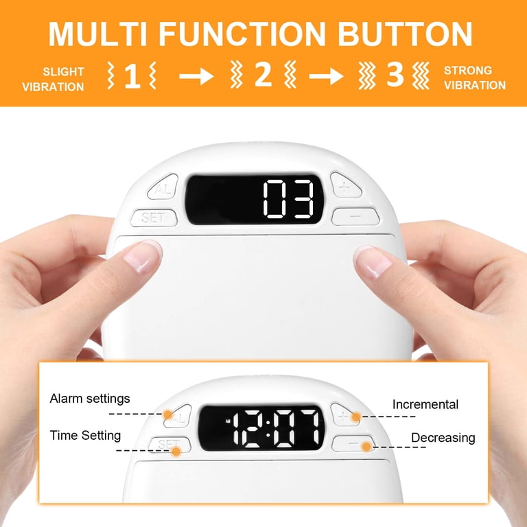 JTNero Vibration Alarm Clock Under Pillow Battery Operated Vibrating Bed  Shaker with 2 Alarms and LED Display 3-Level Vibrating Digital Clock with  Backlight Travel Alarm Clock - Walmart.com