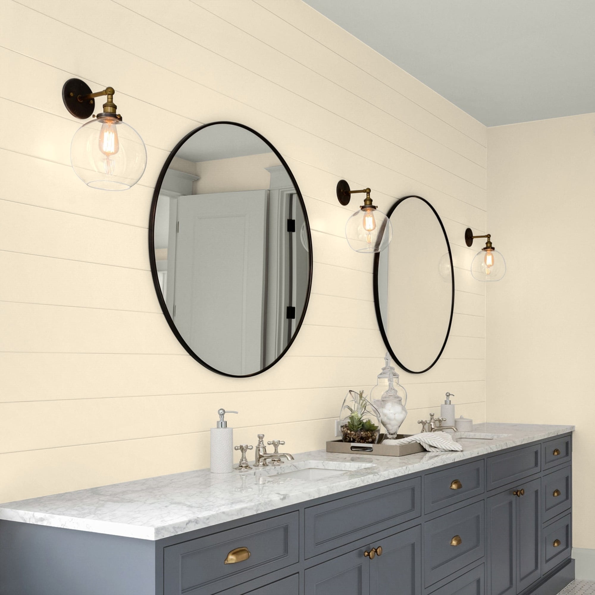 Glidden One Coat Magnolia Blossom / Yellow Eggshell Interior Paint with Primer, 1 Quart