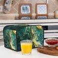 thumbnail image 6 of Haiem Turquoise Golden Swirl Print Toaster Covers 4 Slice Wide Slot,Bread Dust Cover & Fingerprint Protection,Bread Machine Cover,Appliance Covers, 6 of 7