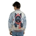 thumbnail image 5 of Playful Scottish Terrier Welcomes Winter Snowy Day with Cardinal Bird All Over Print 3D Baseball Jacket Scottie Dog Lover Gifts Bomber Jacket Softball - 12017, 5 of 6
