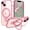 Pink, variant on for iPhone 13 Case with Stand, Magnetic Clear Cases Plating Edge Invisible Ring Holder Slim Shockproof Protective Kickstand Phone Case for iPhone 13 6.1'', Desert Titanium Gold