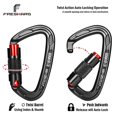 thumbnail image 2 of Mosquetones de escalada FresKaro 25 kN con cierre doble negro x3, 2 of 6